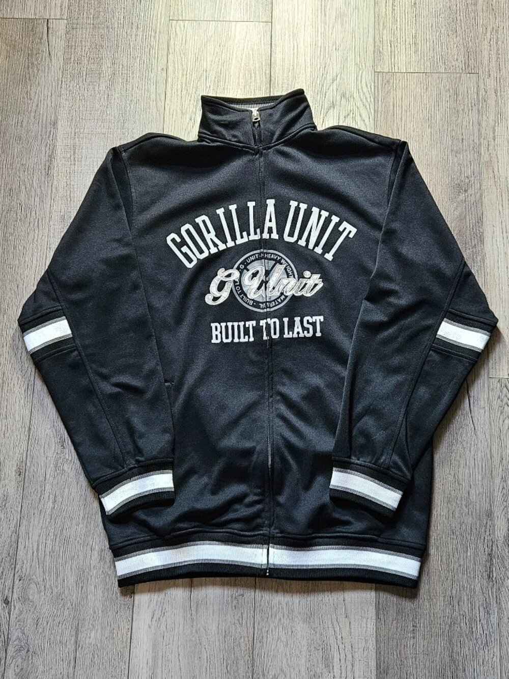 Vintage Y2K G Unit Track Jacket Mens Medium Black Gorilla Unit 50 Cent Hip Hop M